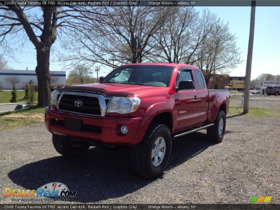 2008 Toyota Tacoma V6 TRD  Access Cab 4x4 Radiant Red / Graphite Gray Photo #20