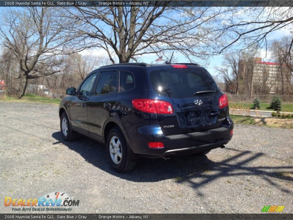 2008 Hyundai Santa Fe GLS Slate Blue / Gray Photo #3