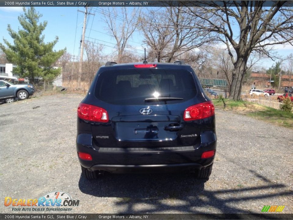 2008 Hyundai Santa Fe GLS Slate Blue / Gray Photo #4