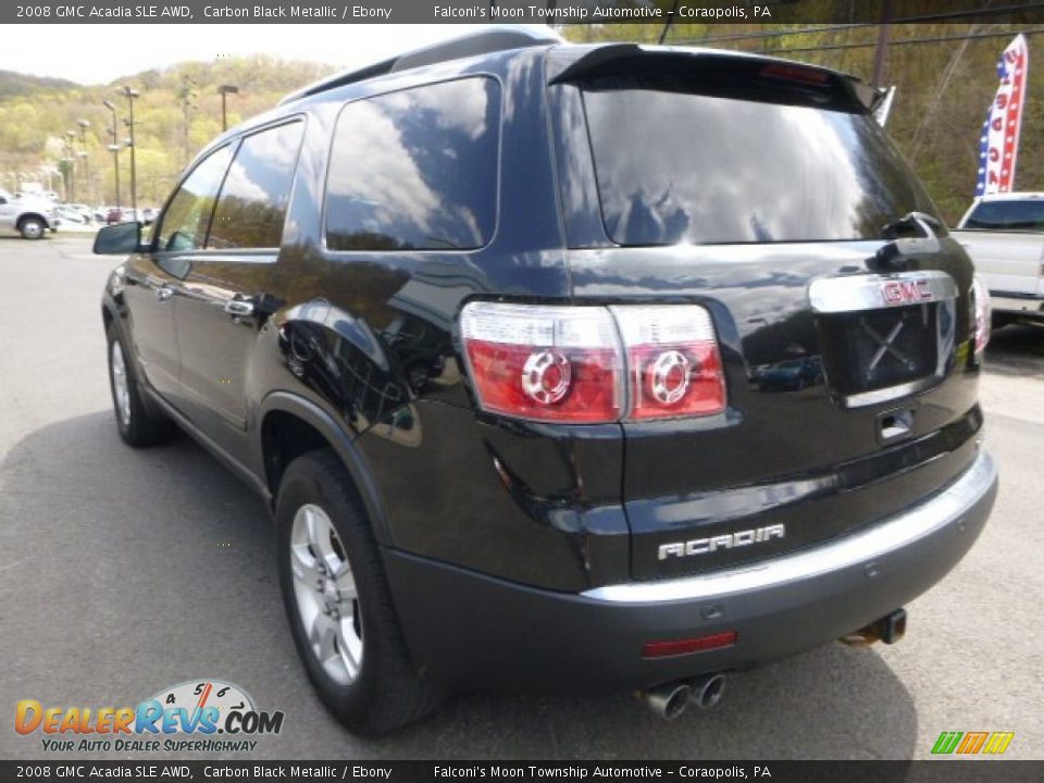 2008 GMC Acadia SLE AWD Carbon Black Metallic / Ebony Photo #4
