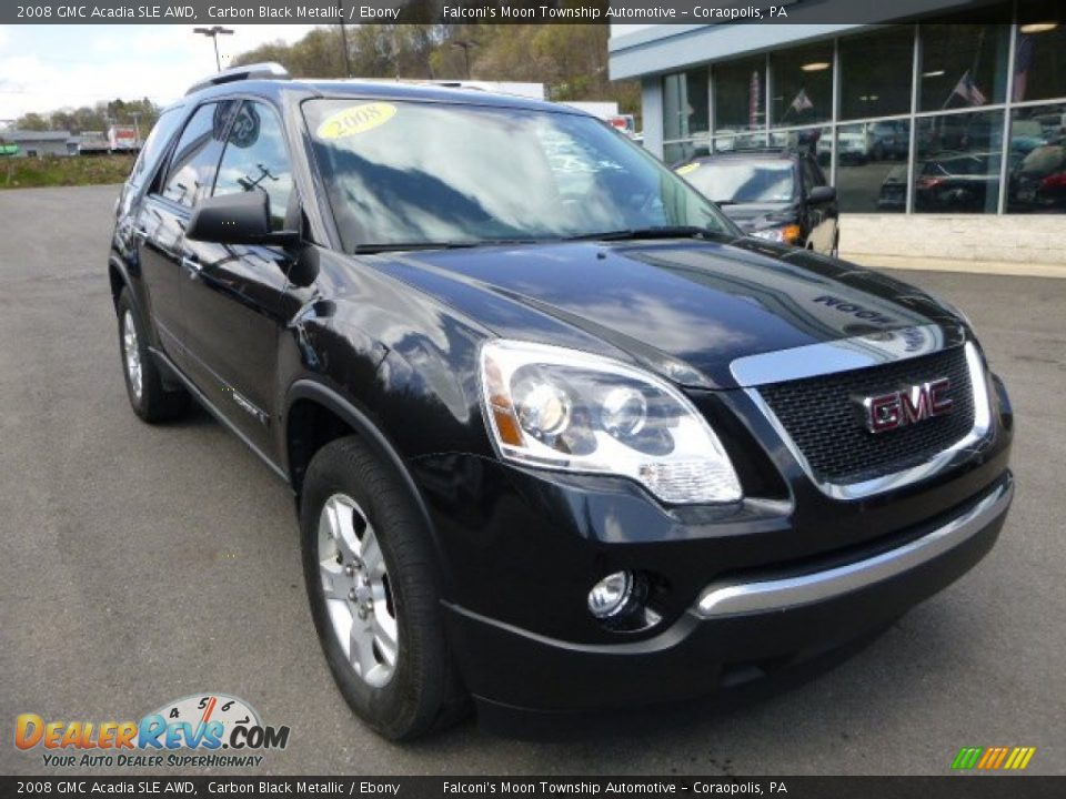 2008 GMC Acadia SLE AWD Carbon Black Metallic / Ebony Photo #8