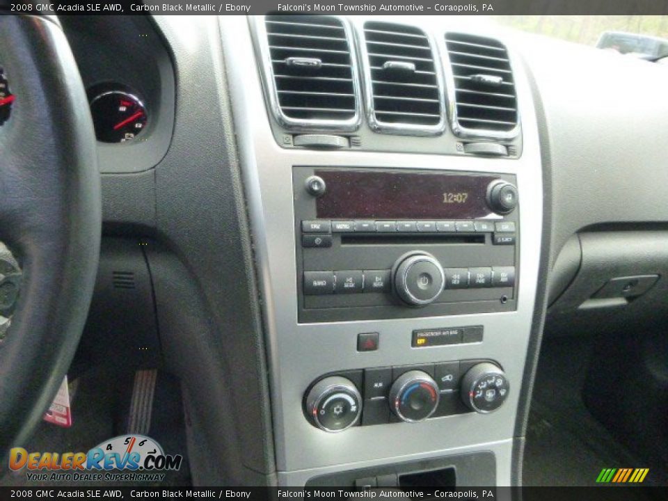 2008 GMC Acadia SLE AWD Carbon Black Metallic / Ebony Photo #23