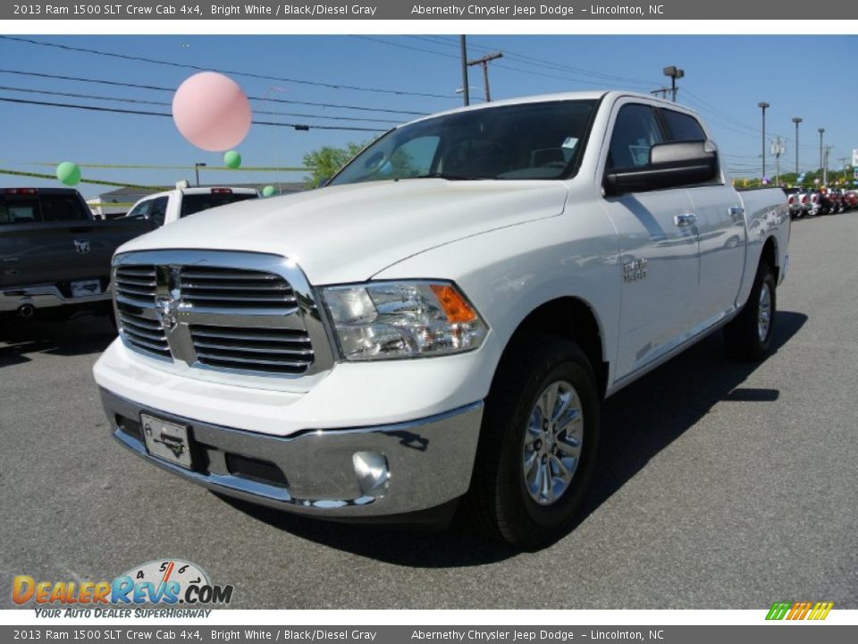 2013 Ram 1500 SLT Crew Cab 4x4 Bright White / Black/Diesel Gray Photo #1