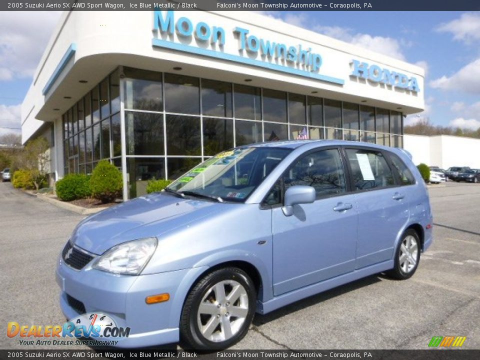 2005 Suzuki Aerio SX AWD Sport Wagon Ice Blue Metallic / Black Photo #1