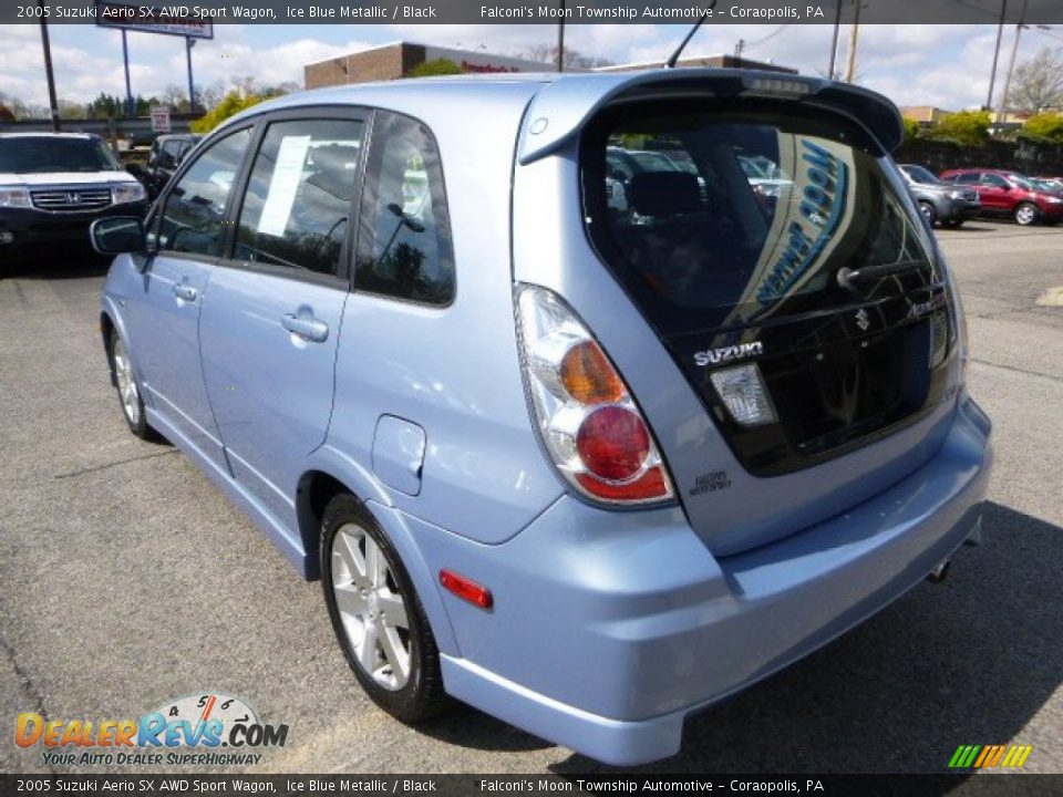 2005 Suzuki Aerio SX AWD Sport Wagon Ice Blue Metallic / Black Photo #3