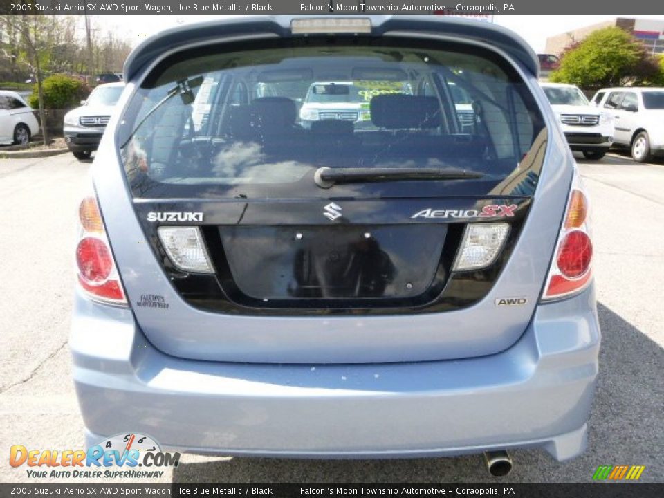 2005 Suzuki Aerio SX AWD Sport Wagon Ice Blue Metallic / Black Photo #4