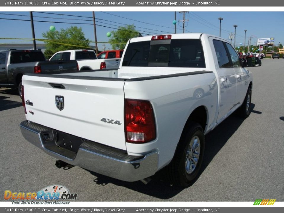 2013 Ram 1500 SLT Crew Cab 4x4 Bright White / Black/Diesel Gray Photo #5