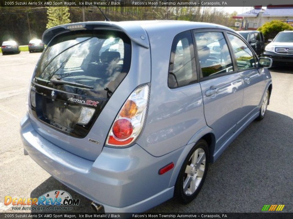 2005 Suzuki Aerio SX AWD Sport Wagon Ice Blue Metallic / Black Photo #5