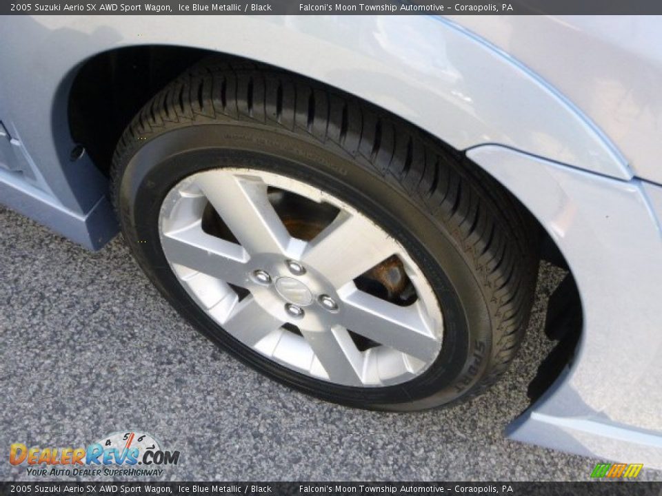 2005 Suzuki Aerio SX AWD Sport Wagon Ice Blue Metallic / Black Photo #9