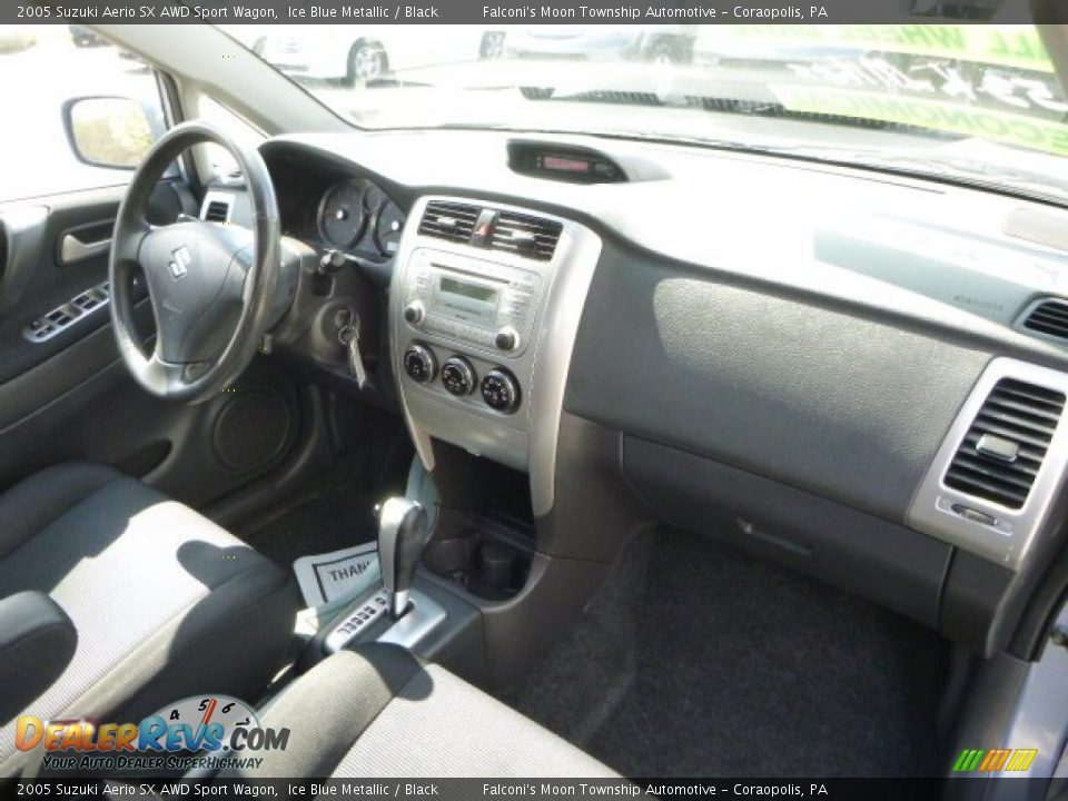 2005 Suzuki Aerio SX AWD Sport Wagon Ice Blue Metallic / Black Photo #11