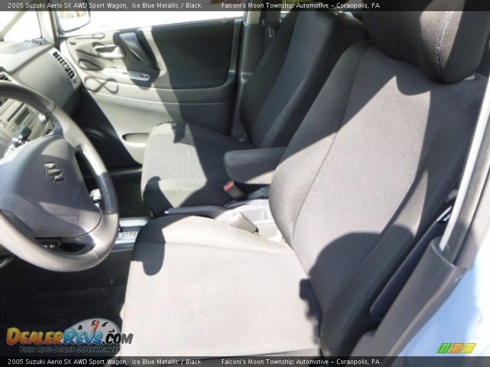 2005 Suzuki Aerio SX AWD Sport Wagon Ice Blue Metallic / Black Photo #15