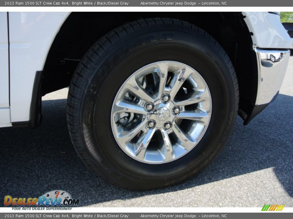 2013 Ram 1500 SLT Crew Cab 4x4 Bright White / Black/Diesel Gray Photo #16