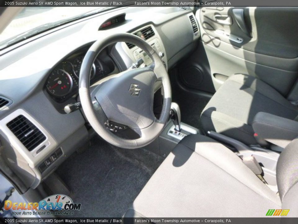 2005 Suzuki Aerio SX AWD Sport Wagon Ice Blue Metallic / Black Photo #20