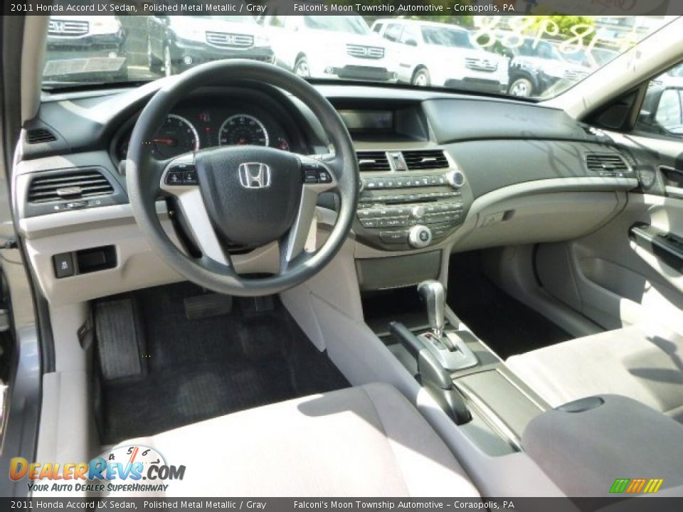 2011 Honda Accord LX Sedan Polished Metal Metallic / Gray Photo #17