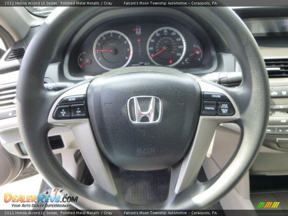 2011 Honda Accord LX Sedan Polished Metal Metallic / Gray Photo #22