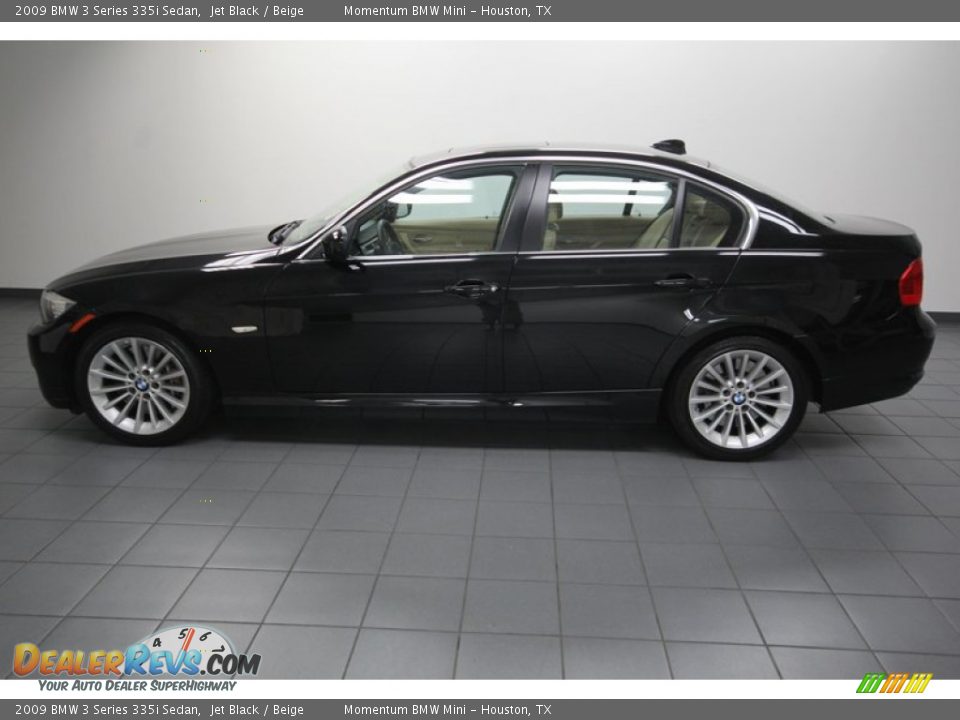 2009 BMW 3 Series 335i Sedan Jet Black / Beige Photo #2