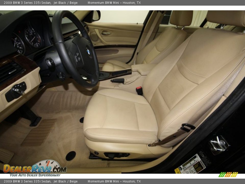 2009 BMW 3 Series 335i Sedan Jet Black / Beige Photo #3