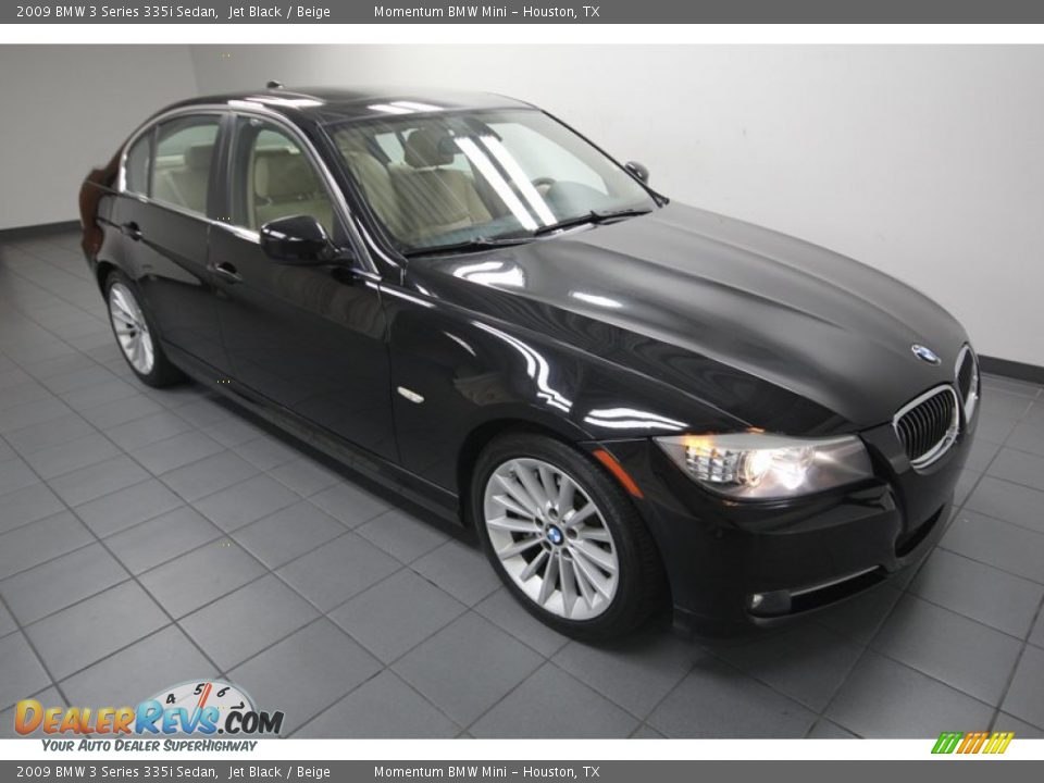 2009 BMW 3 Series 335i Sedan Jet Black / Beige Photo #8