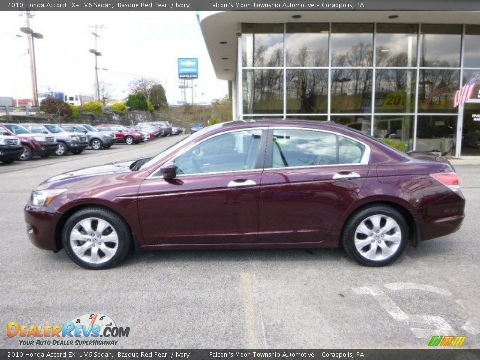 2010 Honda Accord EX-L V6 Sedan Basque Red Pearl / Ivory Photo #2