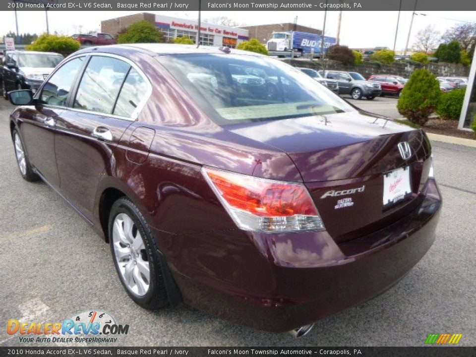 2010 Honda Accord EX-L V6 Sedan Basque Red Pearl / Ivory Photo #3