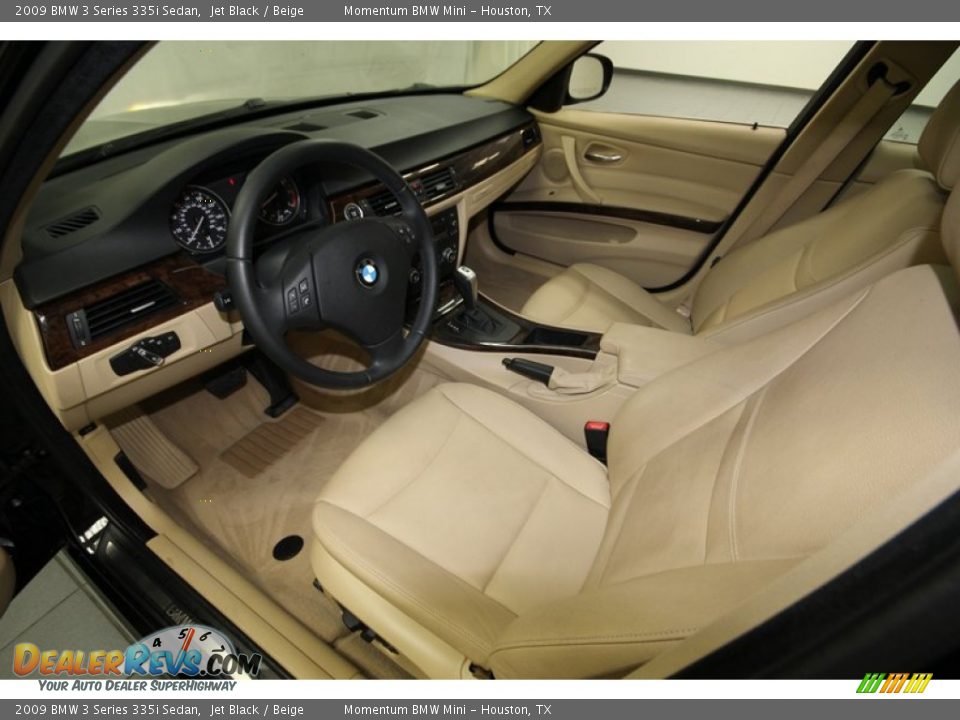 2009 BMW 3 Series 335i Sedan Jet Black / Beige Photo #12