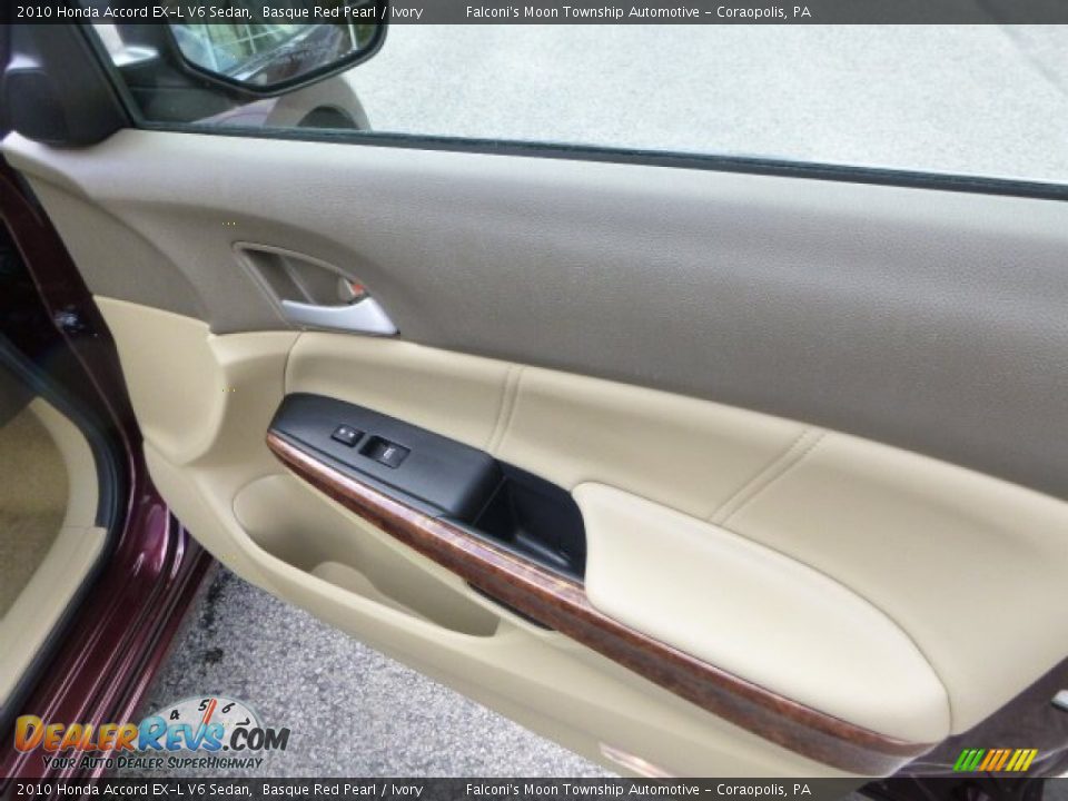2010 Honda Accord EX-L V6 Sedan Basque Red Pearl / Ivory Photo #12