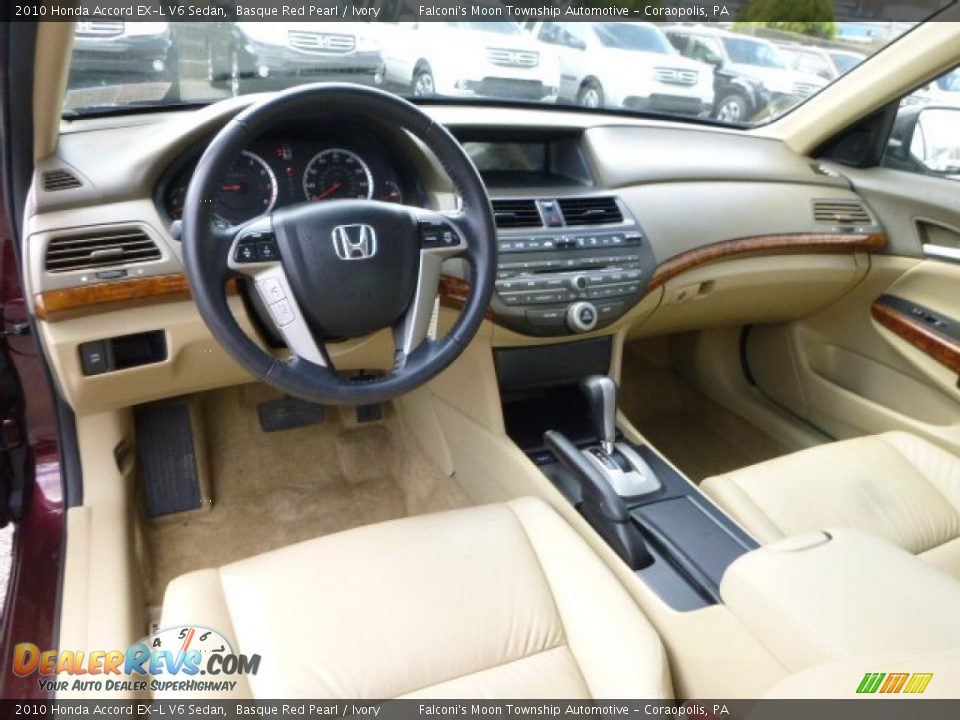 2010 Honda Accord EX-L V6 Sedan Basque Red Pearl / Ivory Photo #16