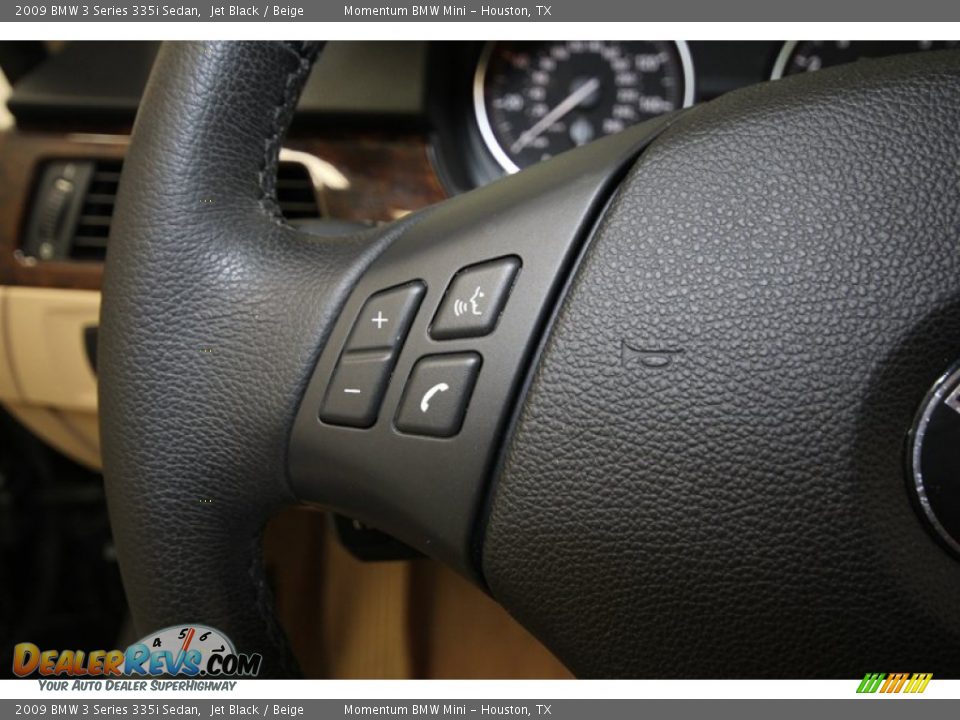 2009 BMW 3 Series 335i Sedan Jet Black / Beige Photo #24