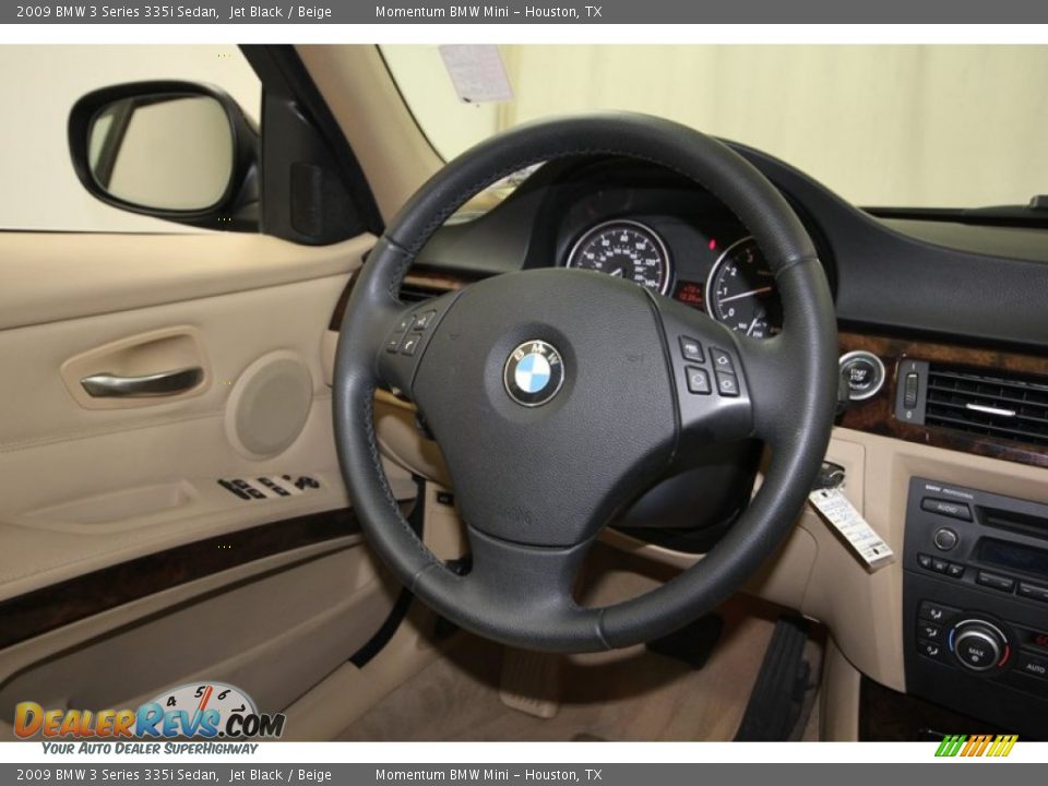 2009 BMW 3 Series 335i Sedan Jet Black / Beige Photo #27