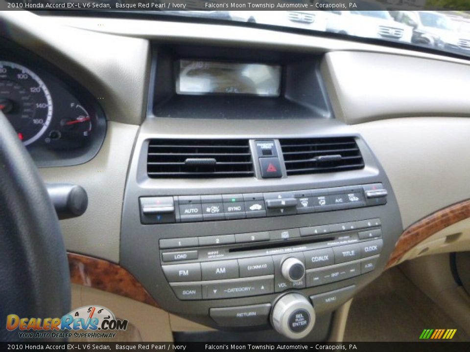2010 Honda Accord EX-L V6 Sedan Basque Red Pearl / Ivory Photo #22