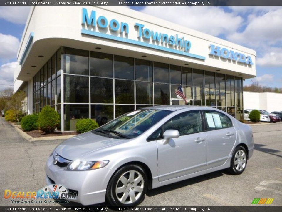 2010 Honda Civic LX Sedan Alabaster Silver Metallic / Gray Photo #1