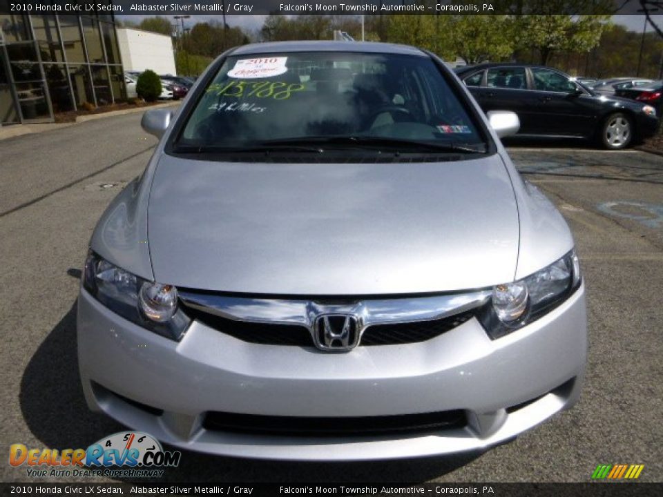 2010 Honda Civic LX Sedan Alabaster Silver Metallic / Gray Photo #8