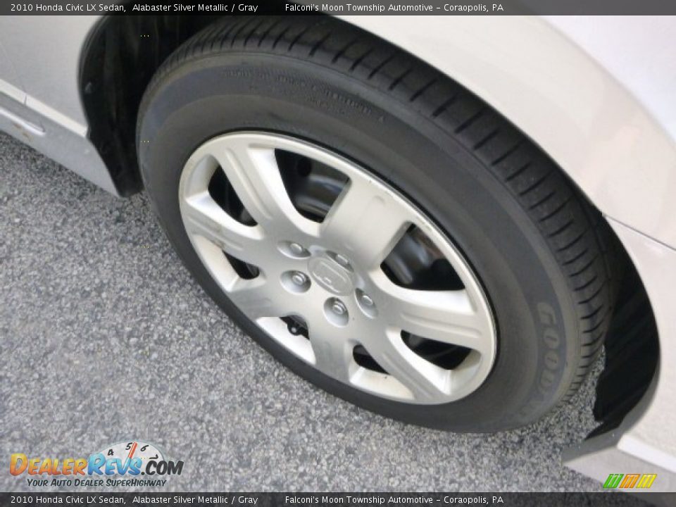 2010 Honda Civic LX Sedan Alabaster Silver Metallic / Gray Photo #9