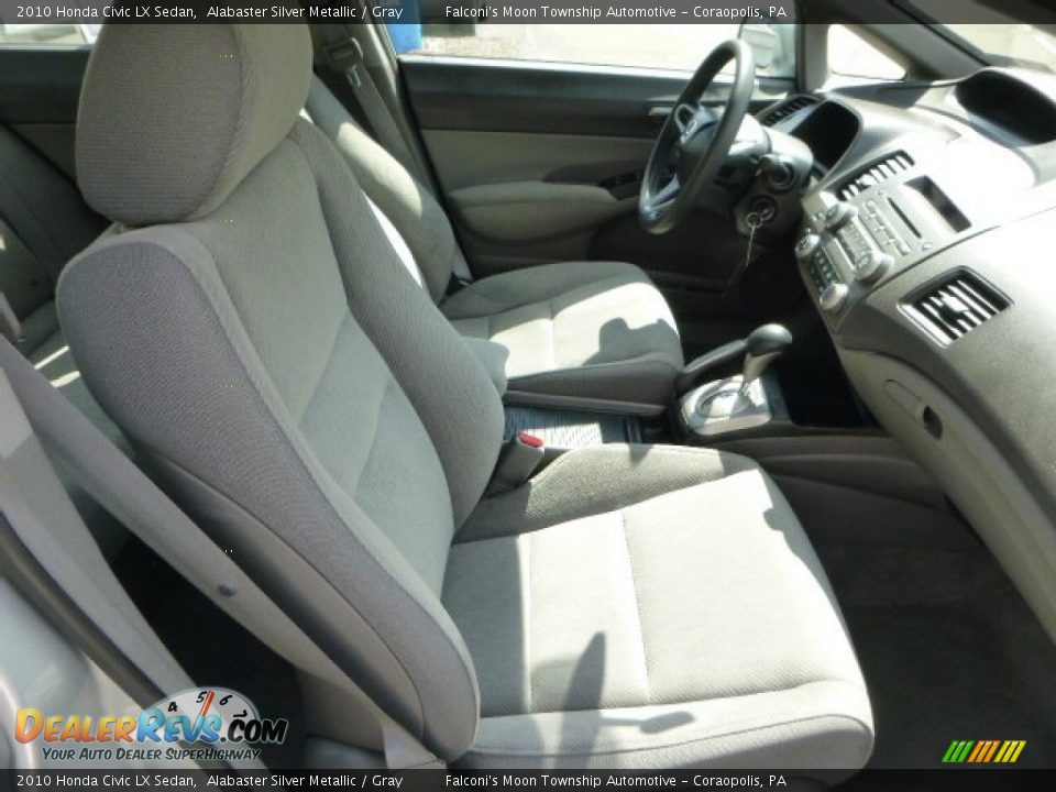 2010 Honda Civic LX Sedan Alabaster Silver Metallic / Gray Photo #10
