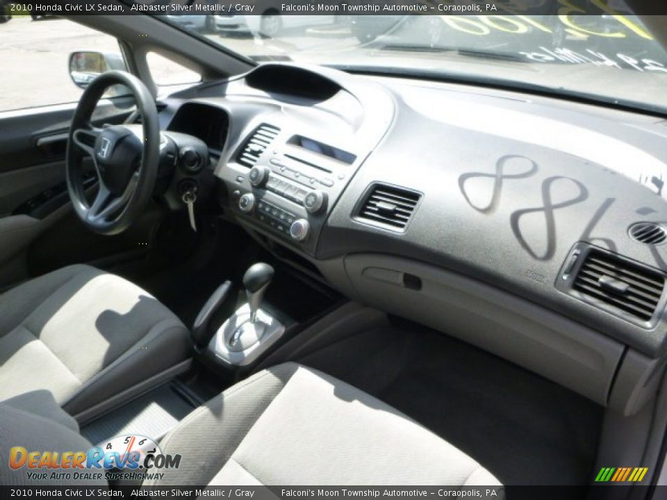2010 Honda Civic LX Sedan Alabaster Silver Metallic / Gray Photo #11