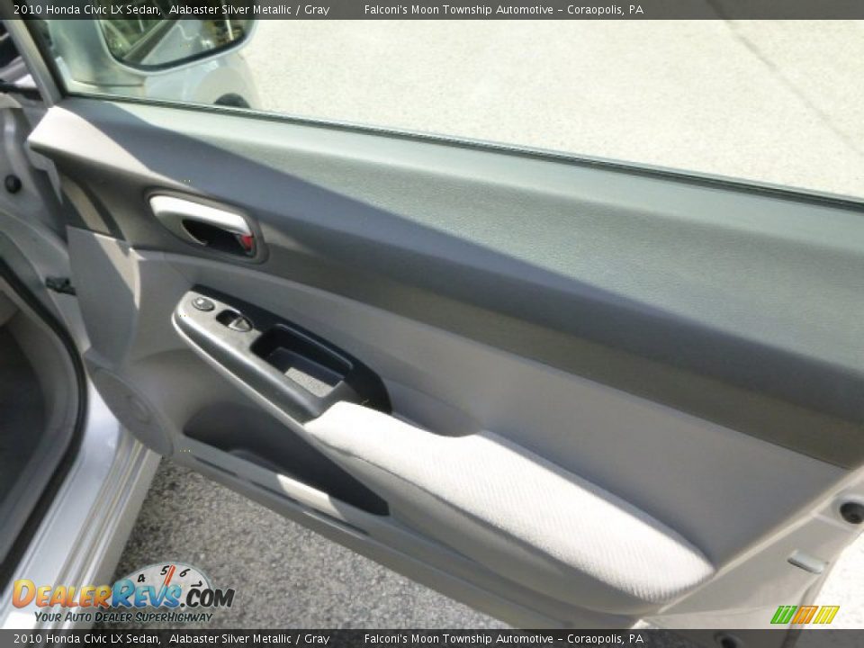 2010 Honda Civic LX Sedan Alabaster Silver Metallic / Gray Photo #12