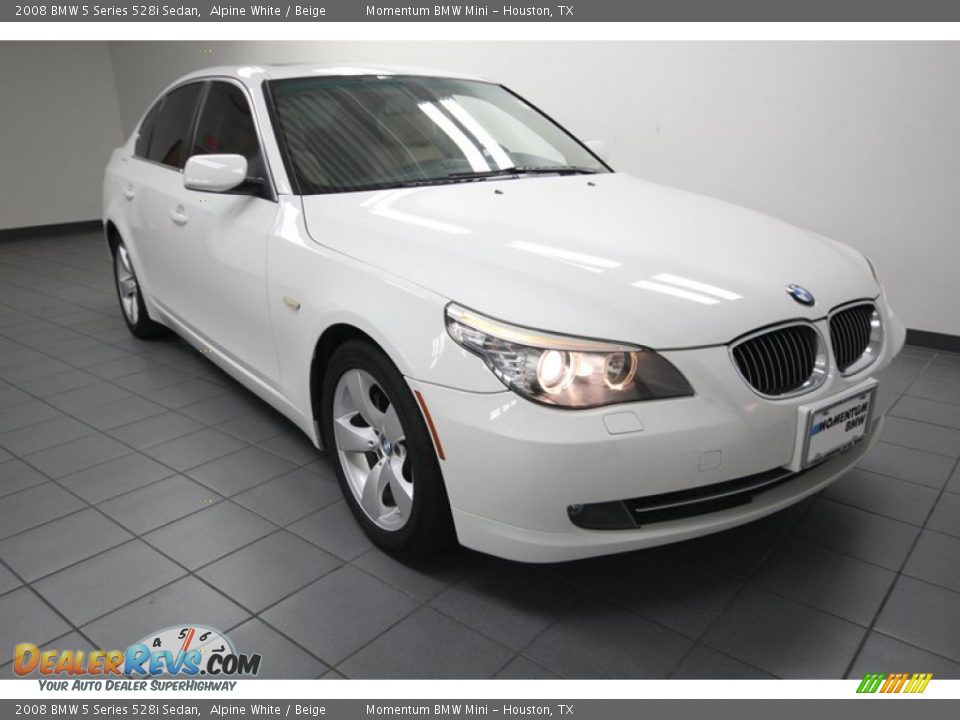 2008 BMW 5 Series 528i Sedan Alpine White / Beige Photo #1