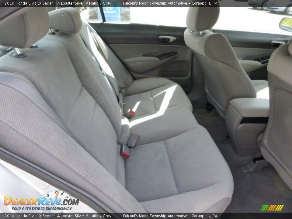2010 Honda Civic LX Sedan Alabaster Silver Metallic / Gray Photo #13