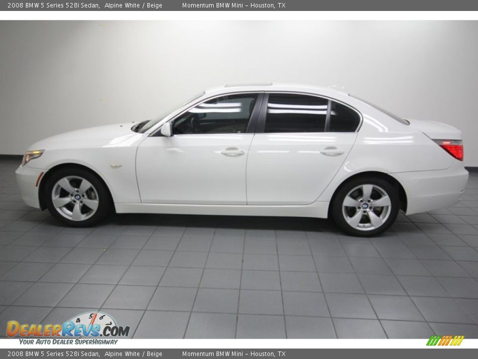 2008 BMW 5 Series 528i Sedan Alpine White / Beige Photo #2