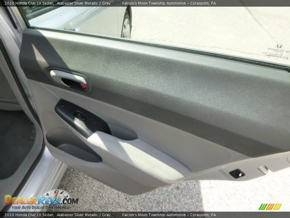 2010 Honda Civic LX Sedan Alabaster Silver Metallic / Gray Photo #14