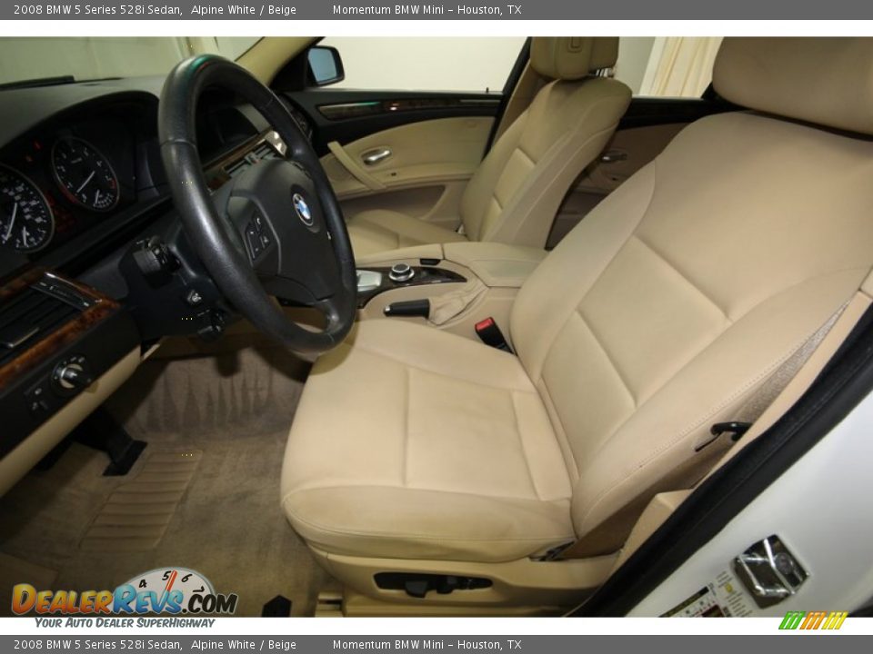2008 BMW 5 Series 528i Sedan Alpine White / Beige Photo #3