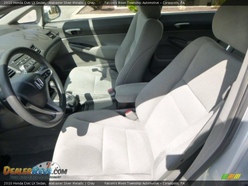 2010 Honda Civic LX Sedan Alabaster Silver Metallic / Gray Photo #15