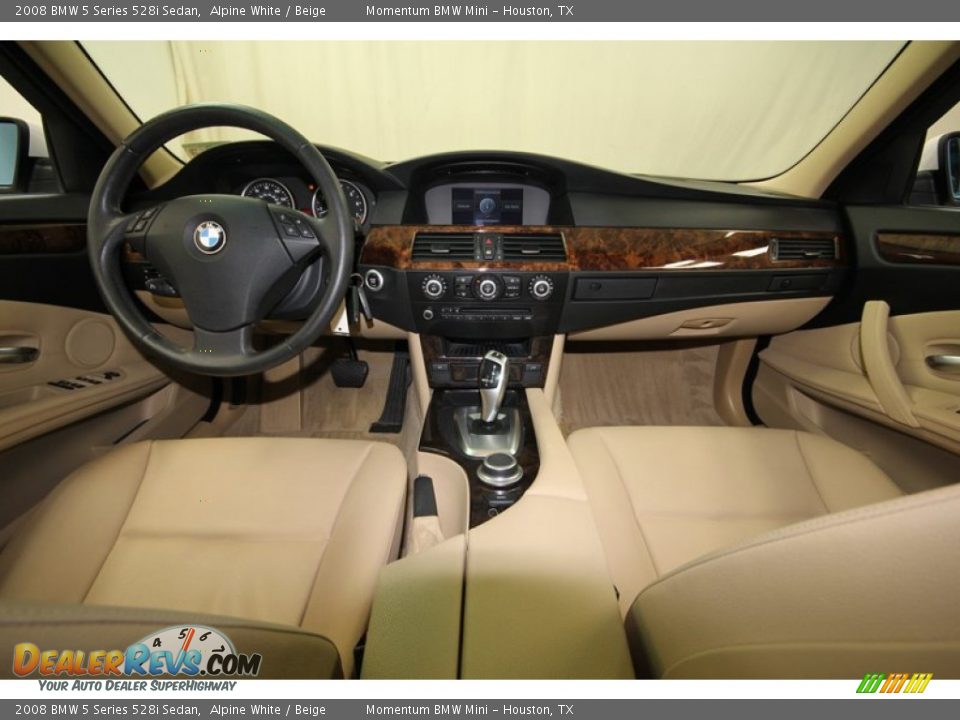 2008 BMW 5 Series 528i Sedan Alpine White / Beige Photo #4