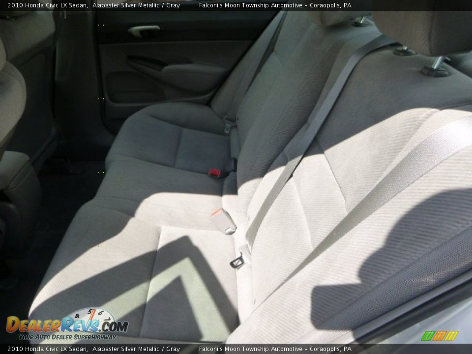 2010 Honda Civic LX Sedan Alabaster Silver Metallic / Gray Photo #16