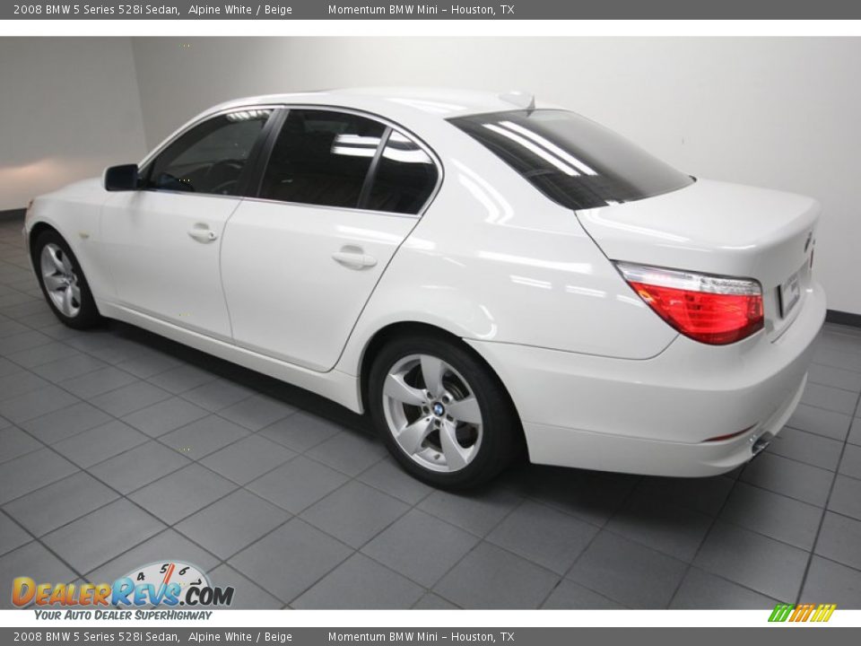 2008 BMW 5 Series 528i Sedan Alpine White / Beige Photo #5