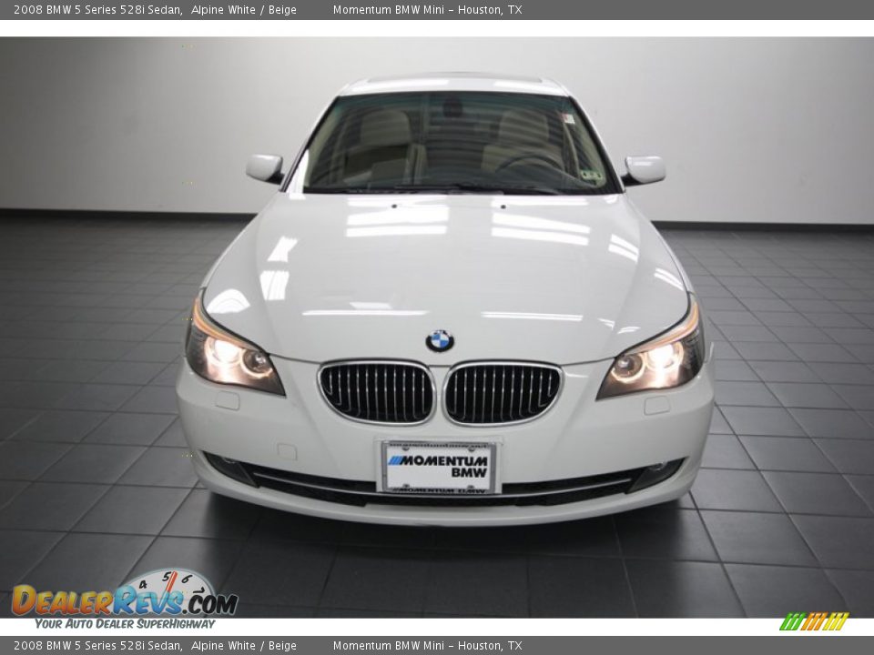 2008 BMW 5 Series 528i Sedan Alpine White / Beige Photo #6