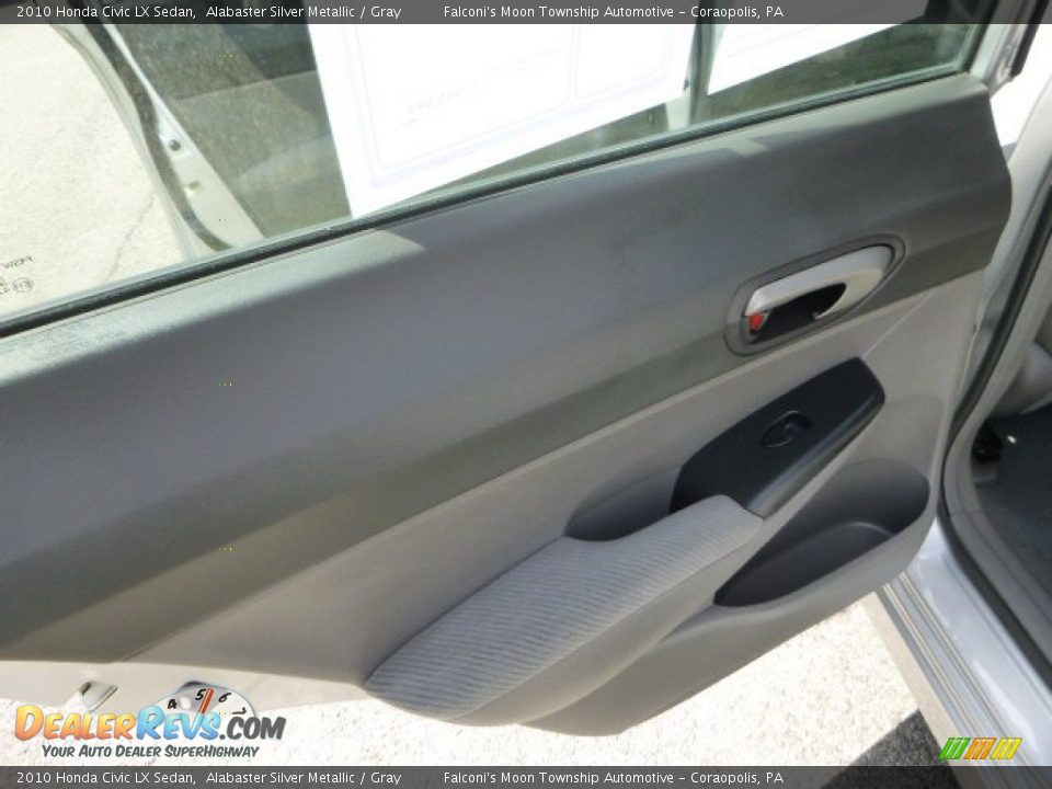 2010 Honda Civic LX Sedan Alabaster Silver Metallic / Gray Photo #18
