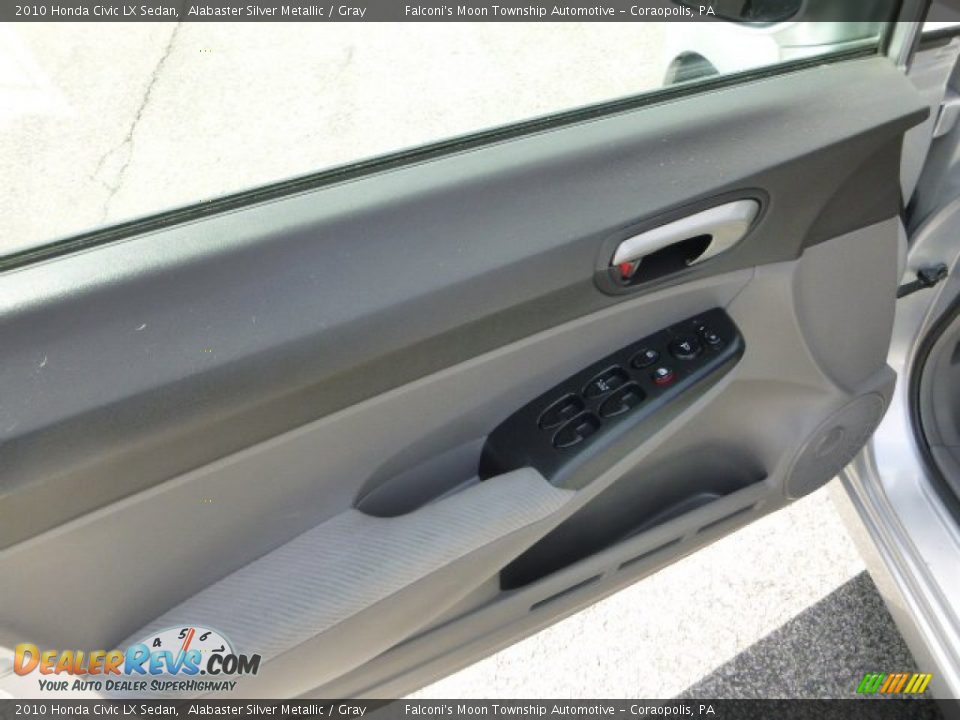 2010 Honda Civic LX Sedan Alabaster Silver Metallic / Gray Photo #19