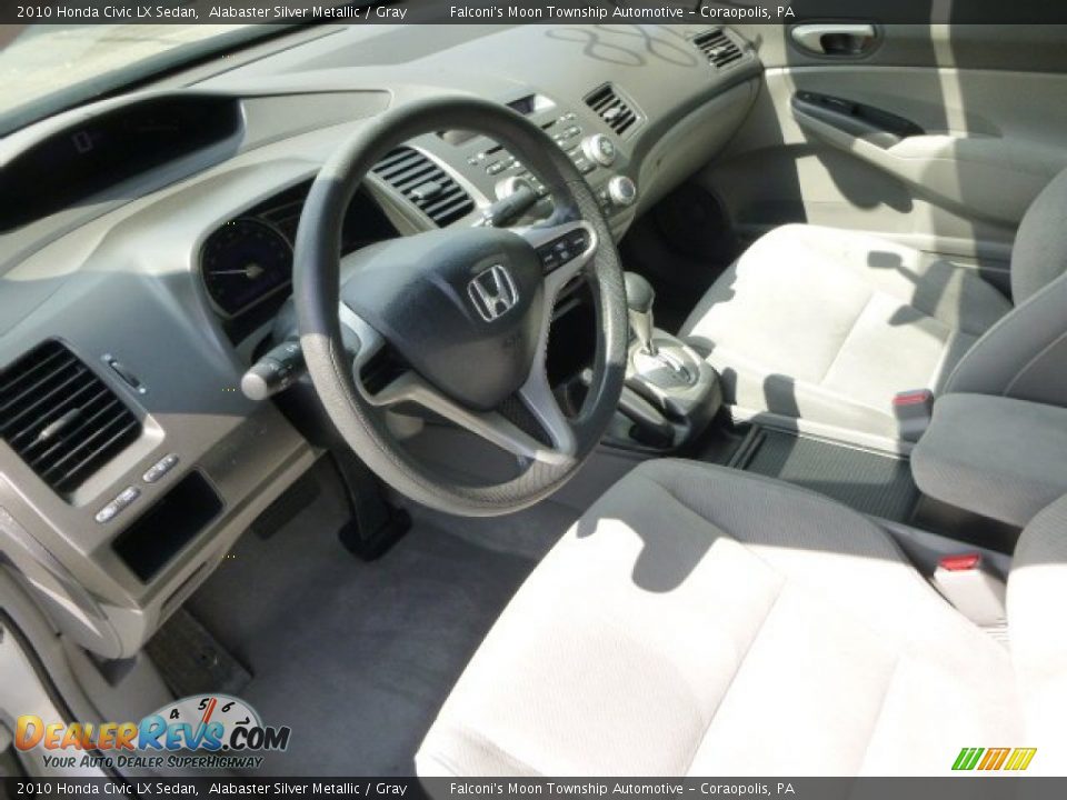 2010 Honda Civic LX Sedan Alabaster Silver Metallic / Gray Photo #20