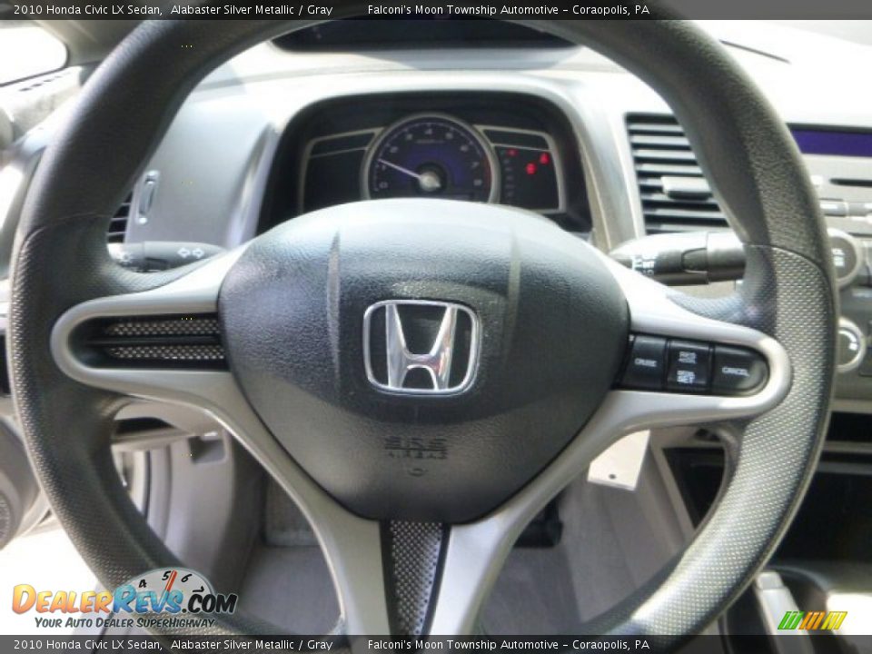 2010 Honda Civic LX Sedan Alabaster Silver Metallic / Gray Photo #22